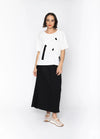 BLACKLIST - Dallas Top White with Black trim