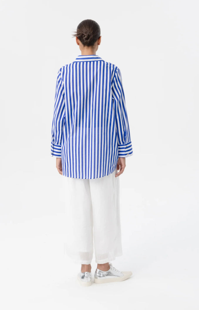 BLACKLIST - Flora Shirt (Blue Stripe)