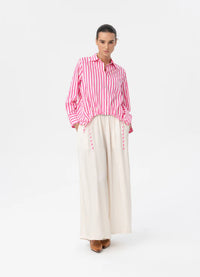 BLACKLIST - Flora Shirt (Pink Stripe)