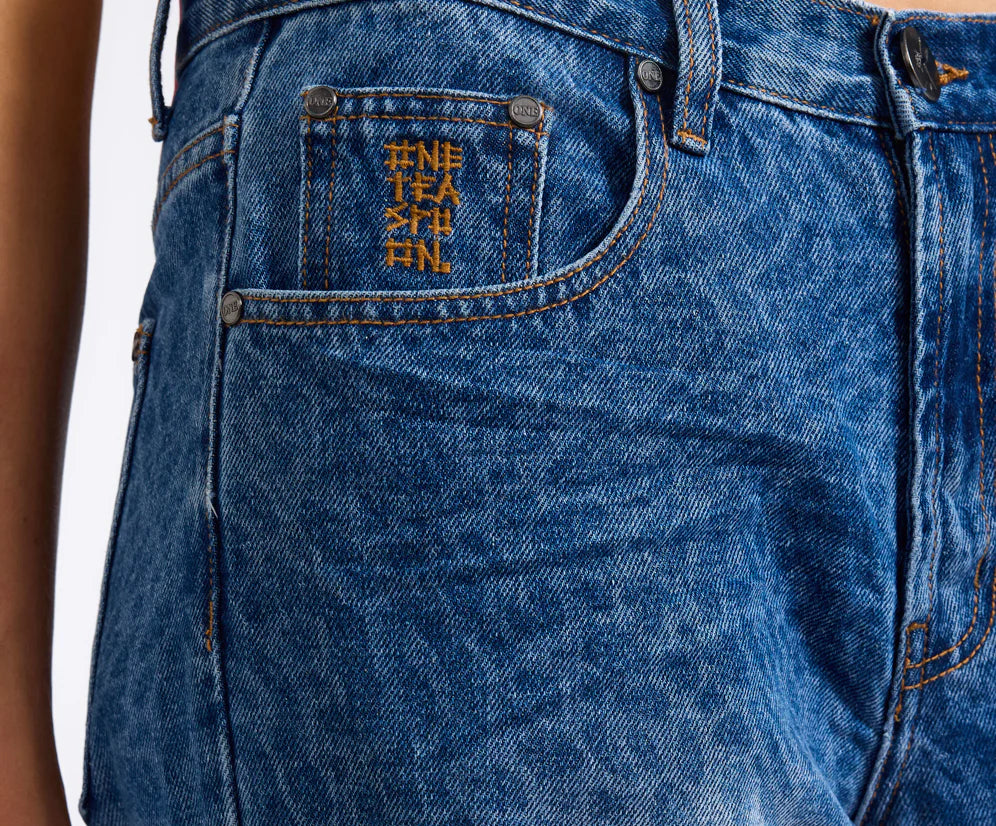 ONE TEASPOON - Jackson Mid Waist (Blue Animal)