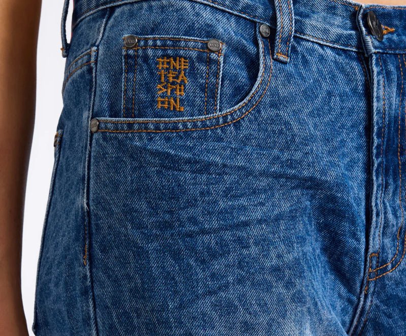 ONE TEASPOON - Jackson Mid Waist (Blue Animal)
