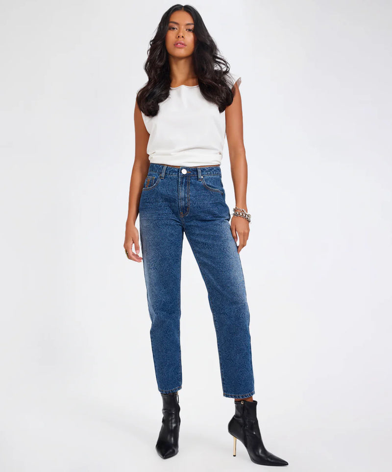 ONE TEASPOON - Slims High Waist (Blue Paisley)