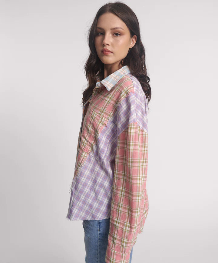 ONE TEASPOON - Patchwork Check Shirt