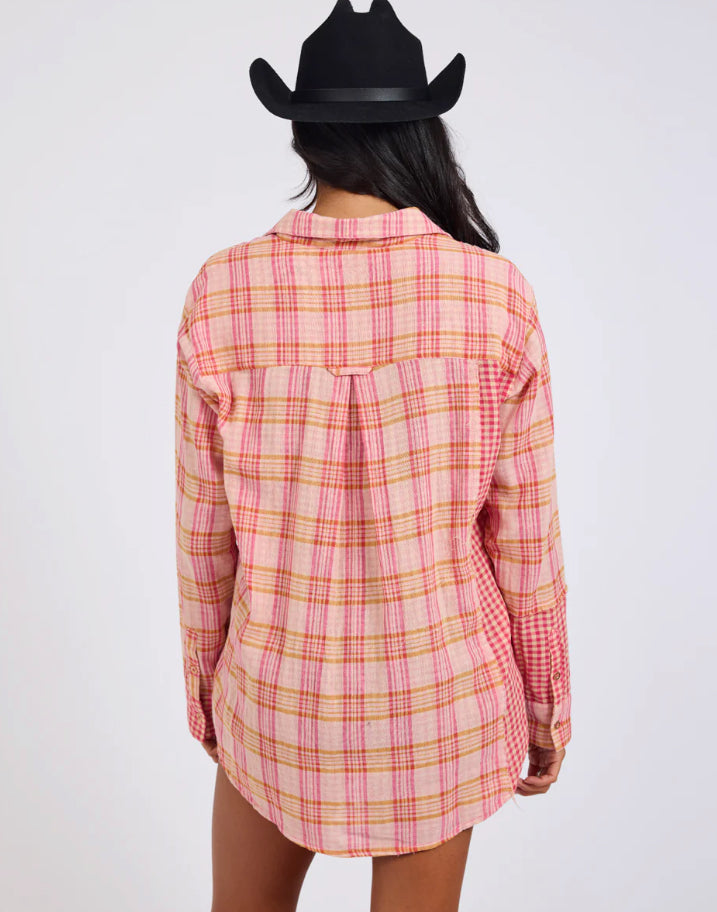ONE TEASPOON - Pink Flannel Check Shirt