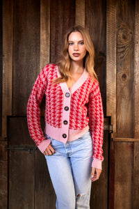 TUESDAY LABEL - Houndstooth Cardi