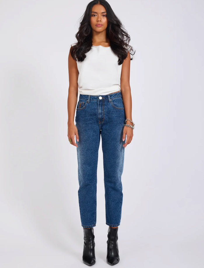 ONE TEASPOON - Slims High Waist (Blue Paisley)