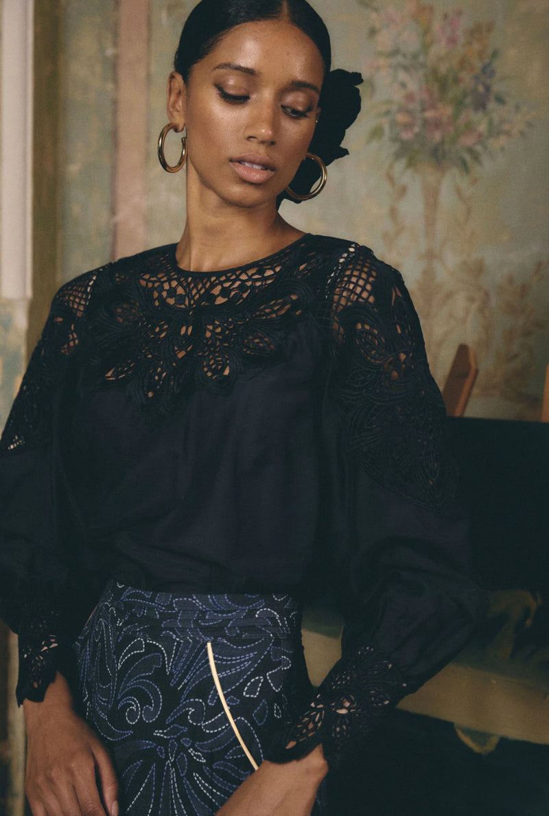 ONCE WAS - Mirador Cotton Silk Blouse