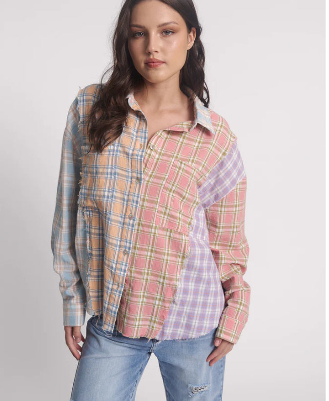 ONE TEASPOON - Patchwork Check Shirt