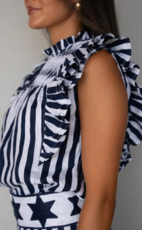 LUONI - Willow Top (Navy)