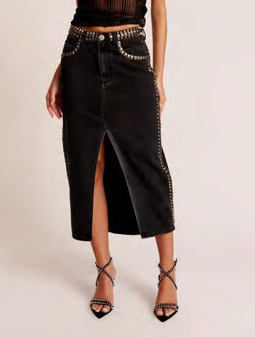 ONE TEASPOON - Rocko Studded Skirt