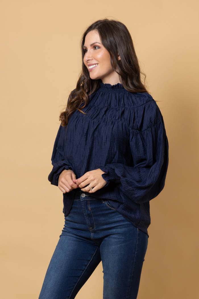 CHARLO - Jontee Blouse (Navy)