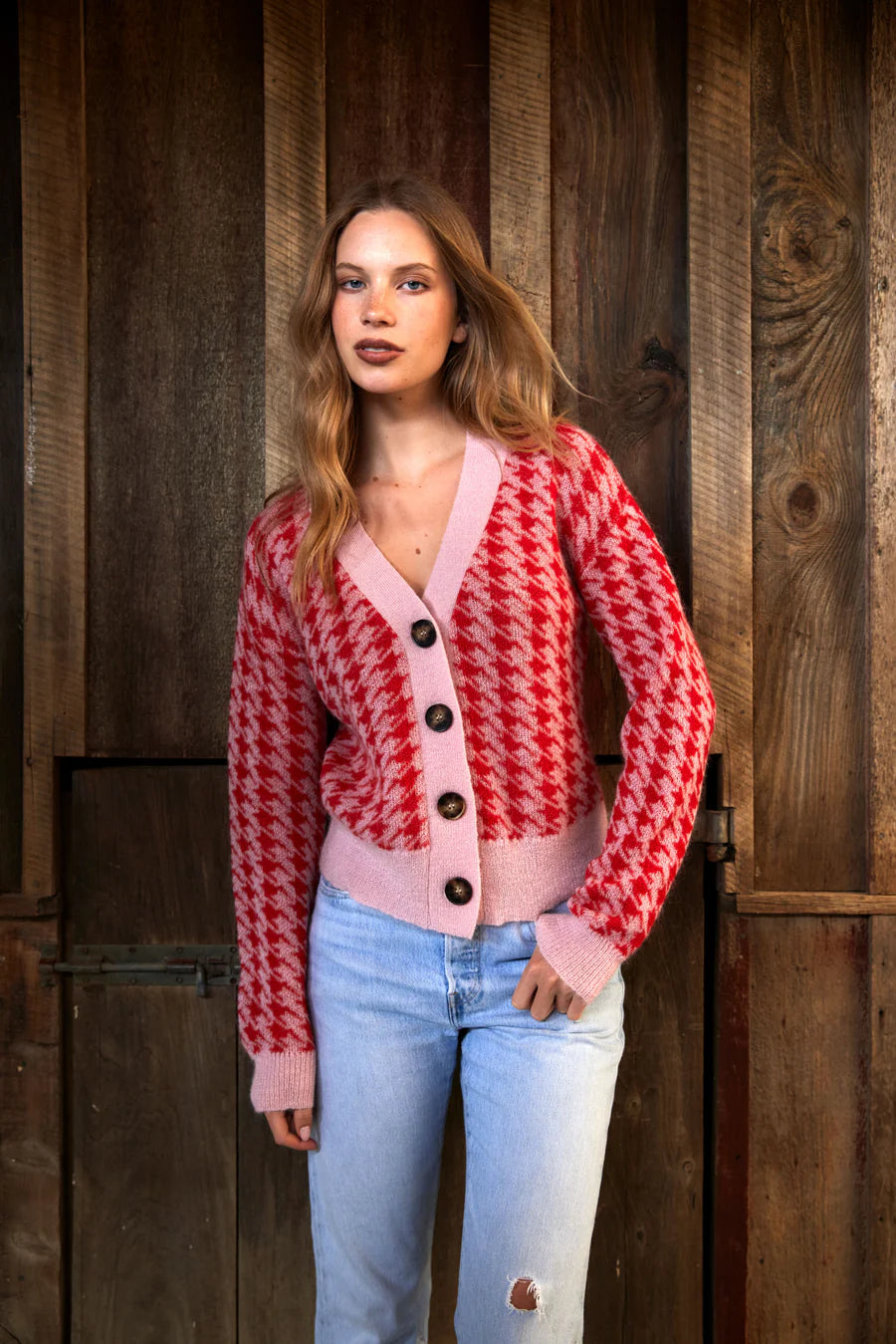 TUESDAY LABEL - Houndstooth Cardi