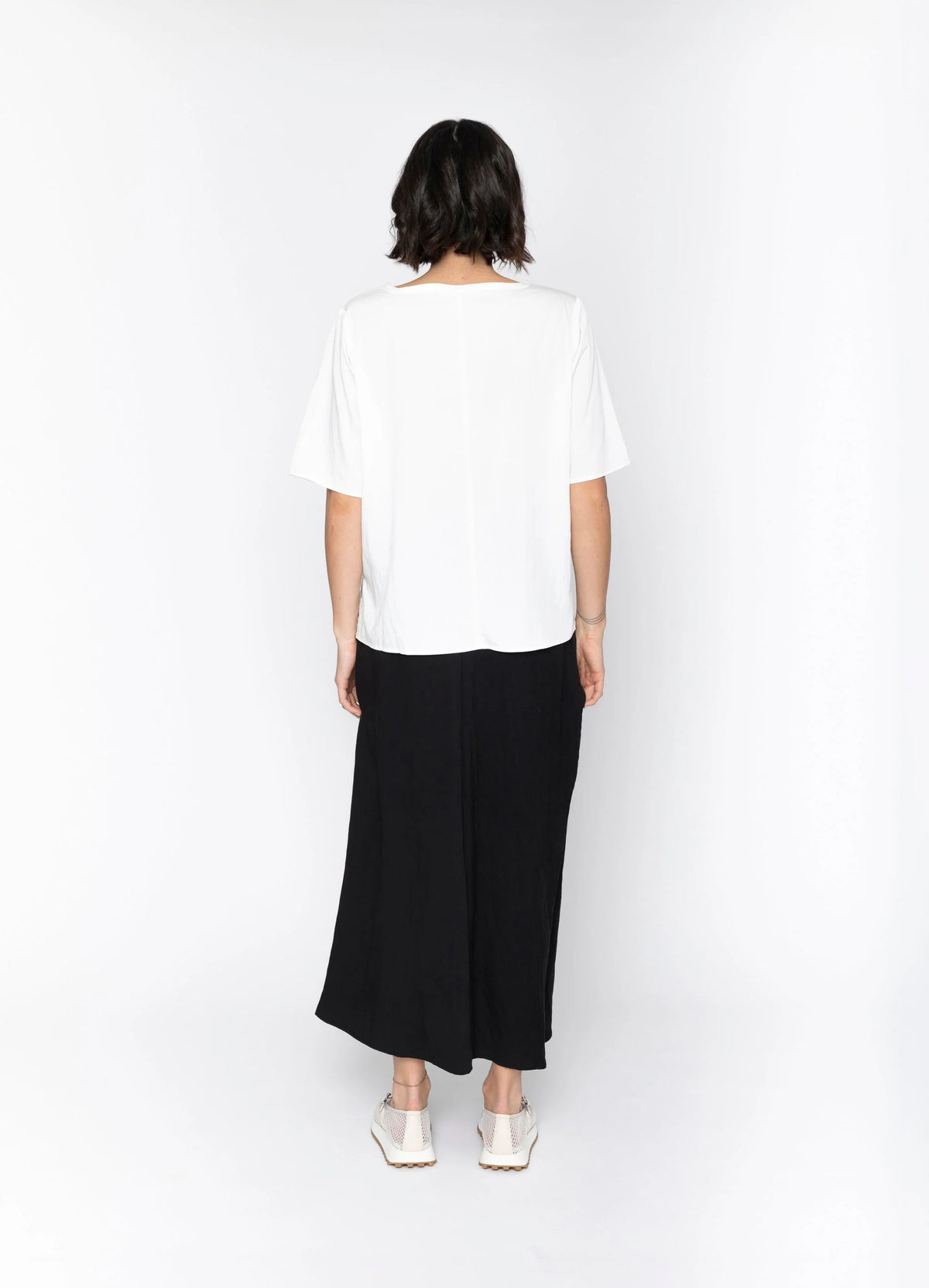 BLACKLIST - Dallas Top White with Black trim