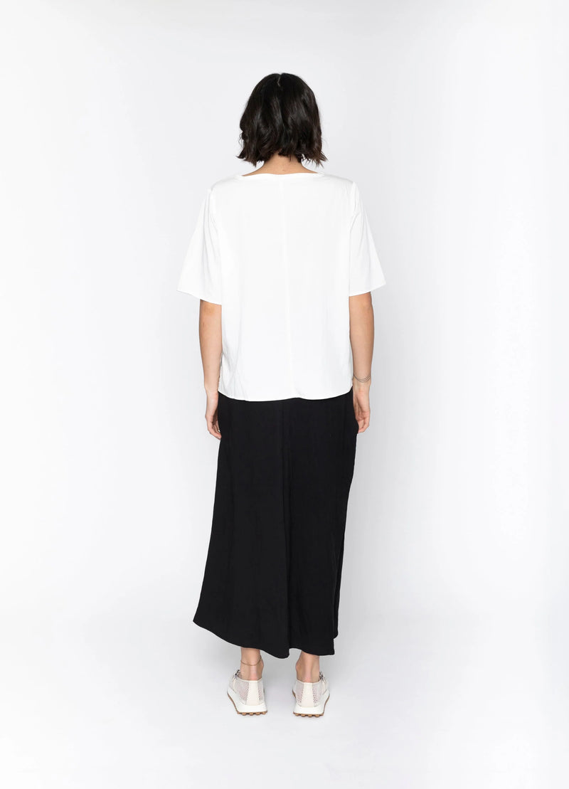 BLACKLIST - Dallas Top White with Black trim
