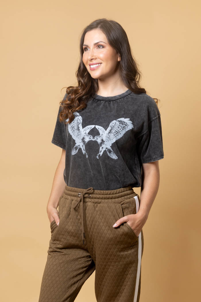 CHARLO - Alec T-Shirt Bird Print