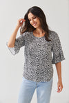 TUESDAY LABEL - Narelle Top (Black Ditsy)