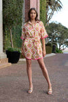AUGUSTINE - SHEREE PLAYSUIT PAISLEY FLURO PINK