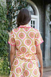 AUGUSTINE - SASKIA SHIRT PAISLEY FLURO PINK