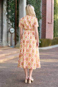 AUGUSTINE - PHOEBE WRAP DRESS PAISLEY FLURO PINK